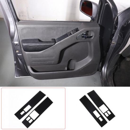 Glossy Piano Black Window Lift Switch Trim Sticker For Nissan Frontier 2005-21