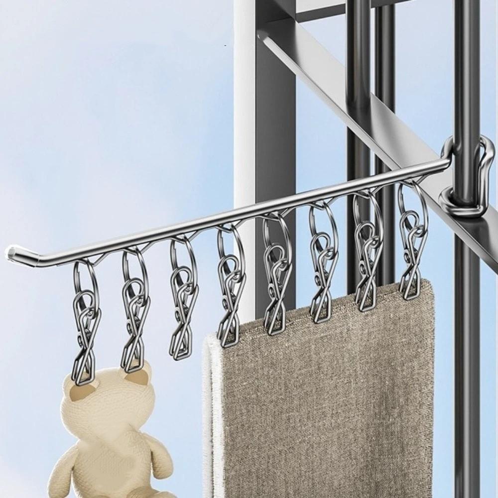 Stainless Steel Socks Drying Rack 8/10 Clips Drying Clips Durable Laundry Hanger  Closet Organizer