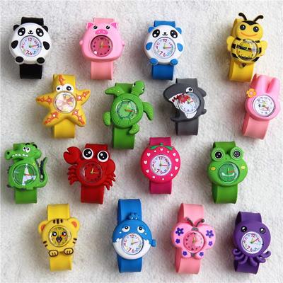 Trendy Unisex Toy Watches Quartz Wristwatches Children Cartoon Watch Kids Birthday Party 3D Animals Panda Dinosaur Boys Girls Students
