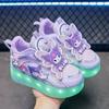 Kuromi Girl's Luminous Roller Shoes & Eight-Wheel Skates 