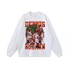 Unisex Vintage Washed Cotton Long Sleeve Tee Oversized Fit Streetwear Graphic Print Round Neck