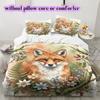 Watercolor Animal Painting Pattern Bedding,Quilt Set Quilt Cover Pillowcase Home Birthday Gift (1*duvet Cover+2*pillowcase,without Core)