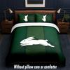 South Sydney Rabbitohs Design Set Biancheria da Letto 1 Copripiumino + 2 Federe Morbido Traspirante Biancheria da Letto per la Casa