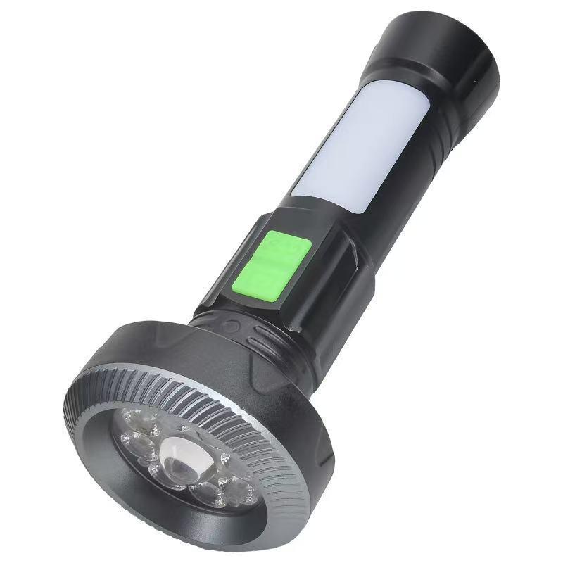 Rechargeable LED Flashlight with Multi-Mode, Long Range, and COB Side Light for Home and Outdoor Use
