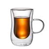 Shangqi Einzelwand-Glasbecher mit Henkel, 2er-Pack