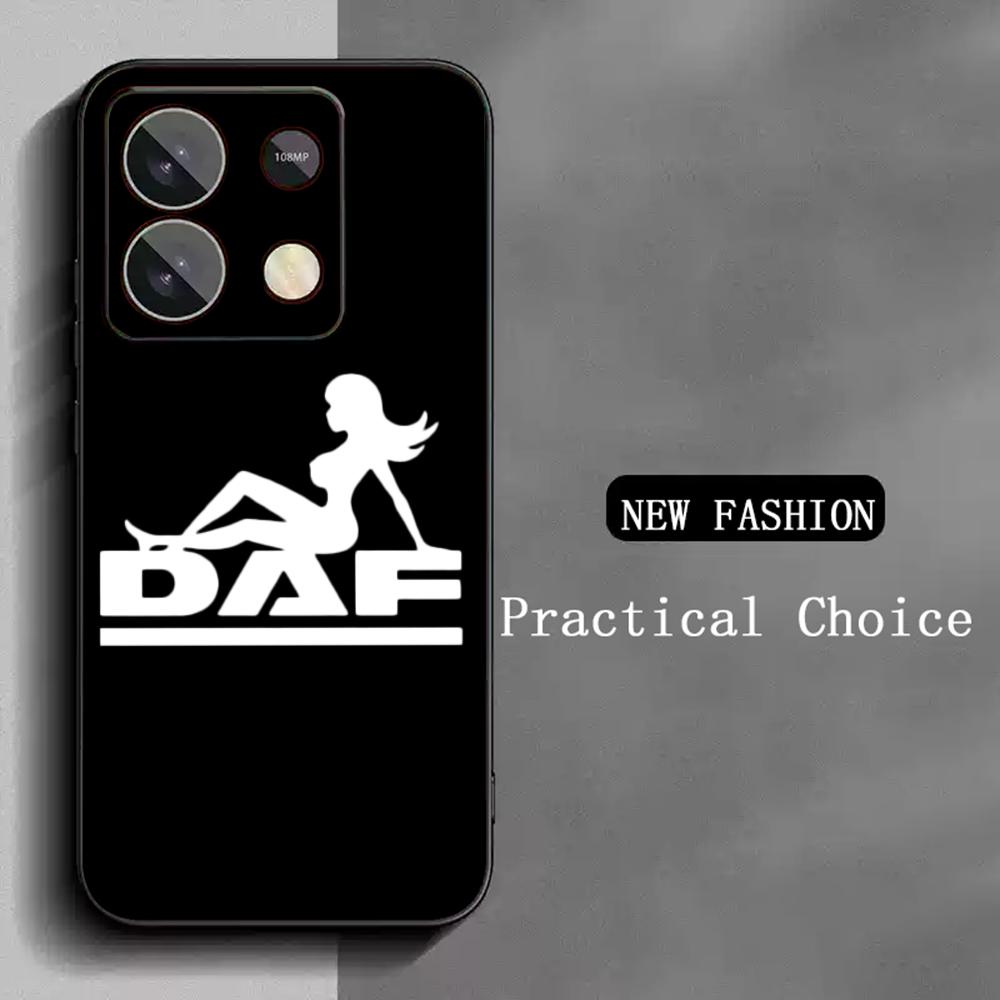 Daf Logo Cool Car Fashion Design Phone Case For Redmi Note 14 13 12 11 Pro Plus S 5G 14C A3 Soft Black Phone Cover