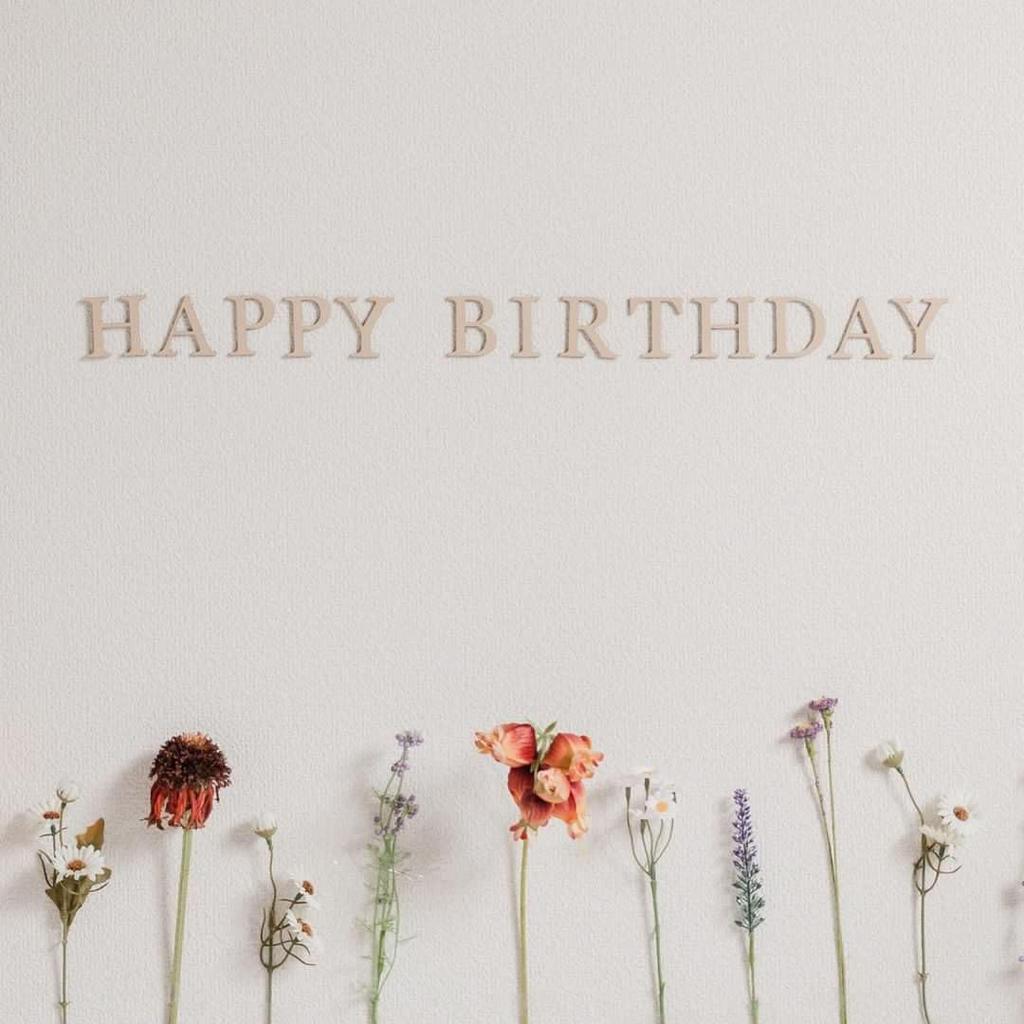 Airie Dřevěný nápis HAPPY BIRTHDAY (Typ-C)