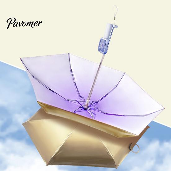 Paraguas Ventilador Cortavientos Protección Solar Ligero Recargable Bloqueo UV Mini Viaje Portátil Impermeable Plegable Lluvia