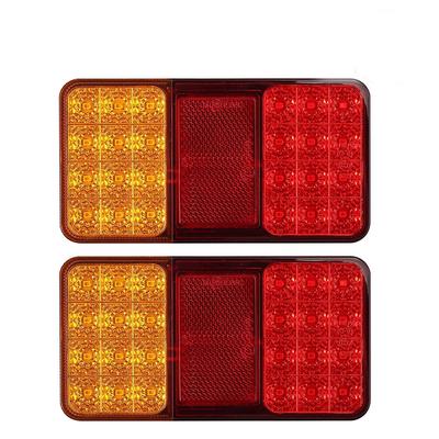 Truck Tail Lamp, LED Track Tail, Set of 2, 18 LED Trailer Truck, Shockproof,