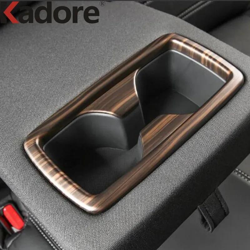 For Toyota RAV4 RAV 4 -   2024 Carbon Fiber Car Rear Seat Water Cup Holder Frame Cover Trim Interior Accessories