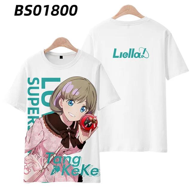 NEW! LoveLive!SuperStar!! 3D Print T-shirt Summer Fashion O-Neck Short Sleeve Popular Japanese Anime Streetwear Unisex Clothes