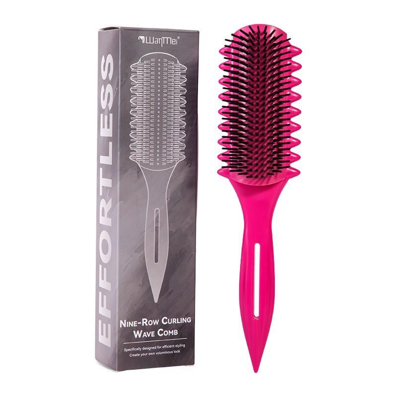 Hair Curl Styling Comb Removable Nine Row Hair Comb Tip Tail Hair Brush