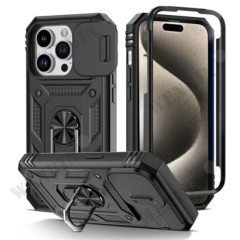 Case For For Iphone 17 Pro Max 16 1 14 13 12 11 Pro Max Mini Plus 17e 16e Heavy Duty with Camera 360 Degree Kickstand Cover