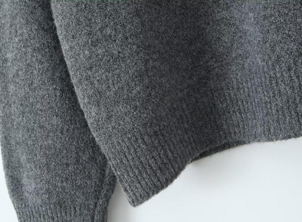 INS Fashion Bow Pattern Jacquard Pullover Sweater