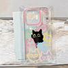 Transparent Cute Black Cat Phone Case for iPhone 16E 11 13 12 14 16 17 Pro Max 15 Plus XS 17 Air Animal Soft TPU Cover Fundas