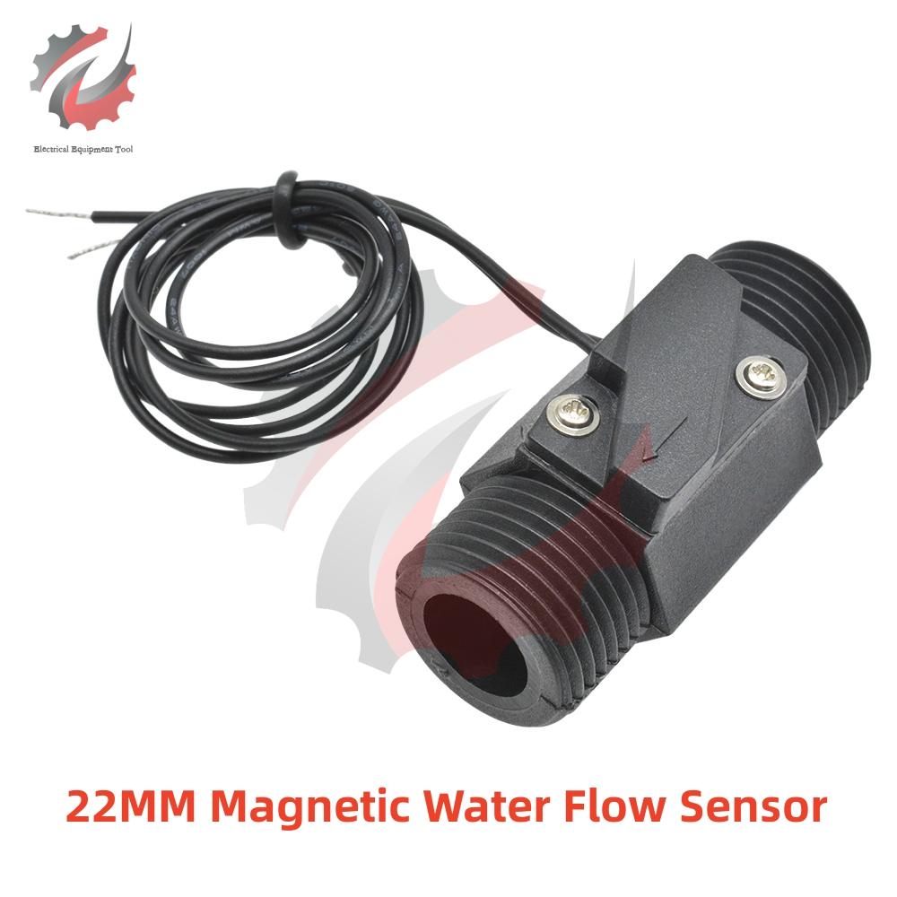 AC 220V 3A 22MM Plastic Water Flow Switch Vertical/Horizontal Automatic Water Flow Sensor Magnetic Welding Cutting Machine