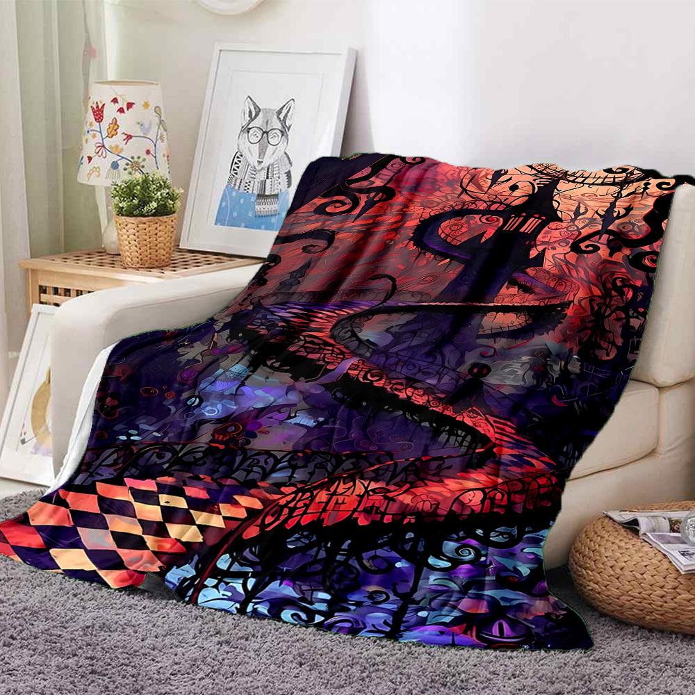 1pc Whimsical Fantasy Blanket, Lightweight Flannel Throw Blanket for Sofa, Bed, Travel, Camping, Living Room, Office, Couch, Chair, and Bed