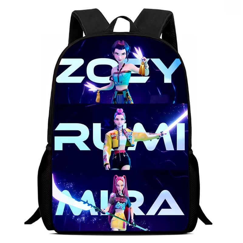 Demon Hunters Backpack Kpop Demon Hunters 17 Inch School Bag