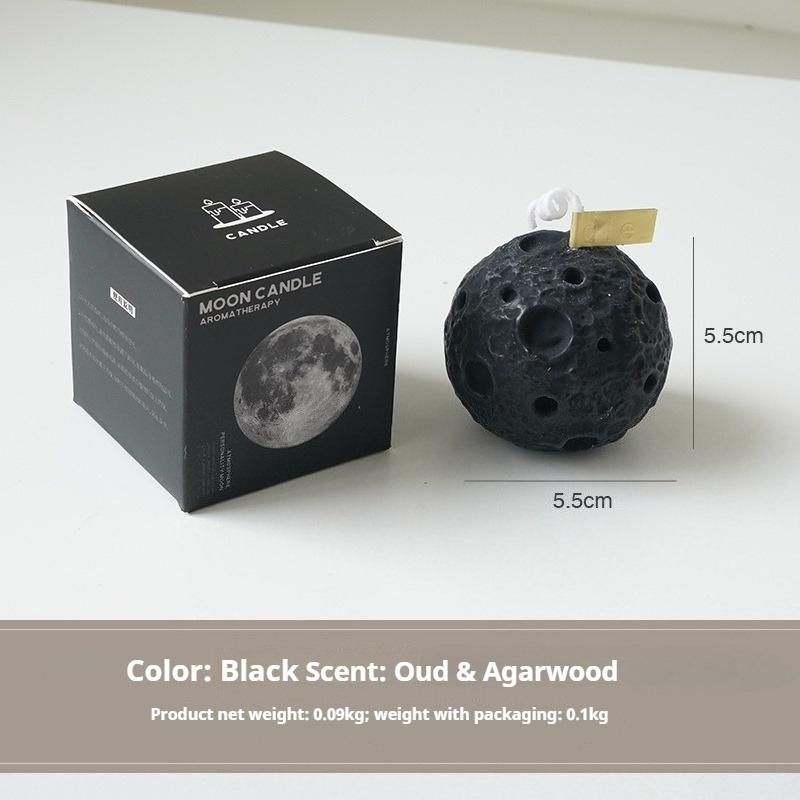 Moon Scented Candle DIY Creative Black Spherical Fragrance