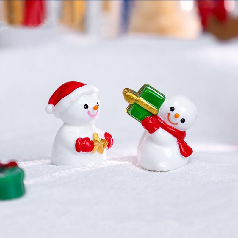 1PC Hand-Painted Holiday Decor Christmas Miniature Figurine Gifts Ornaments Art Crafts Multiple Options Available