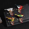 1Pcs Unisex Animal Pins Luxury Enamel Branch Bird Brooches For Women Casual Party Jewelry Accessories Gifts Decoration