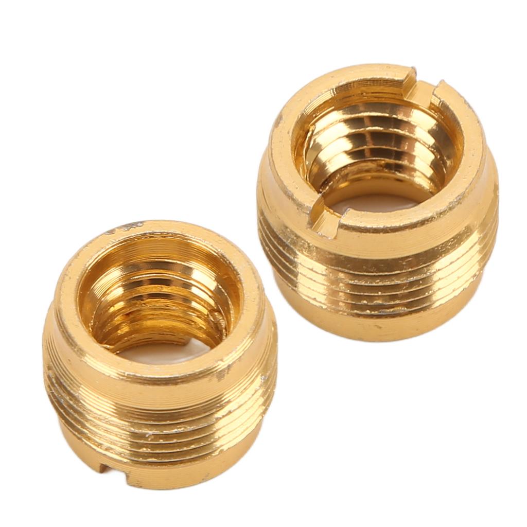 5 Pezzi Adattatore Filettatura Microfono 3/8" Femmina a 5/8" Maschio Dorato per Supporto Microfono Braccio Sospensione Microfono