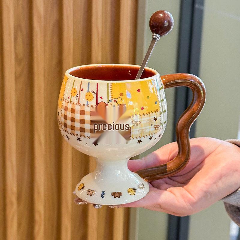 High-Value Cute Ceramic Mug Gift Set for Best Friend or Children - Perfect Birthday Present