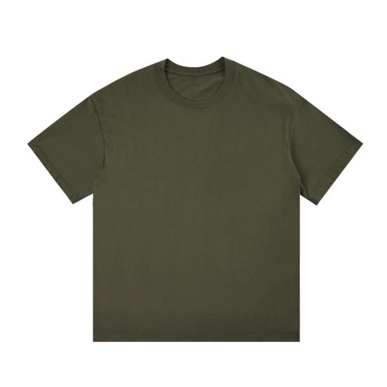 Unisex Plain Color T-Shirt Short Sleeve Crew Neck Cotton Summer Tee Loose Fit Casual T-shirt for Men Women Sports Street Wear