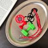 Mini Barbell Plates Key Chain with D-shaped Buckle Simulation Dumbbells Keyring  Gifts
