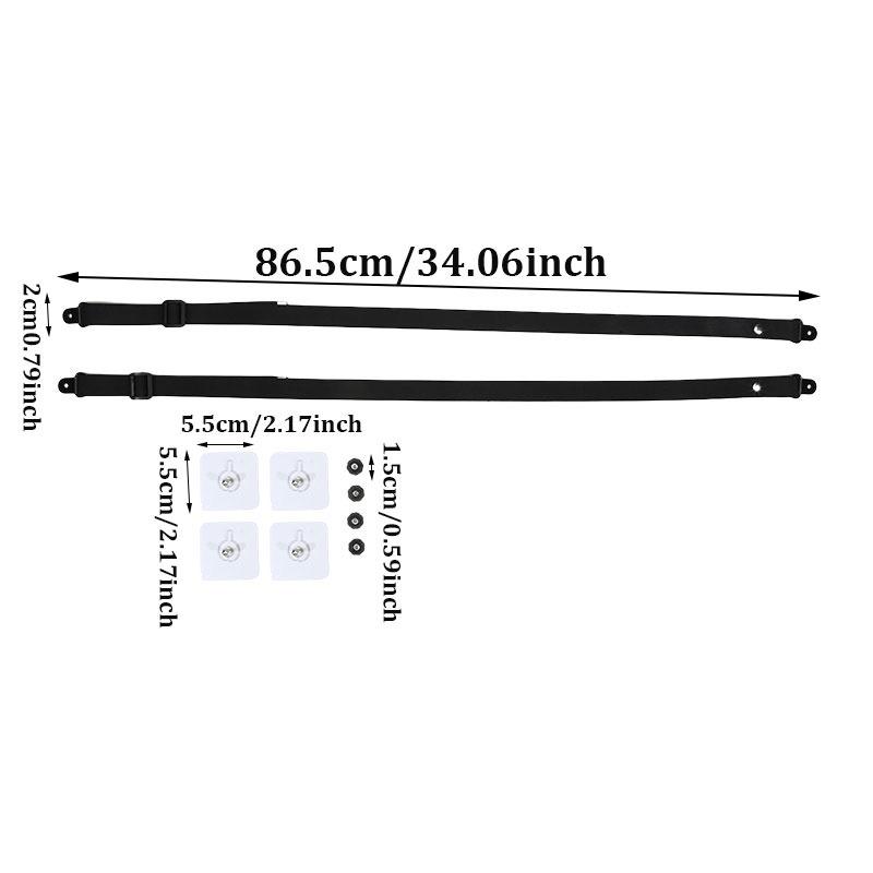 2pcs Adjustable TV Safety Straps, No Drill TV Safety Straps, TV Safety Bonding Straps For Baby Protection