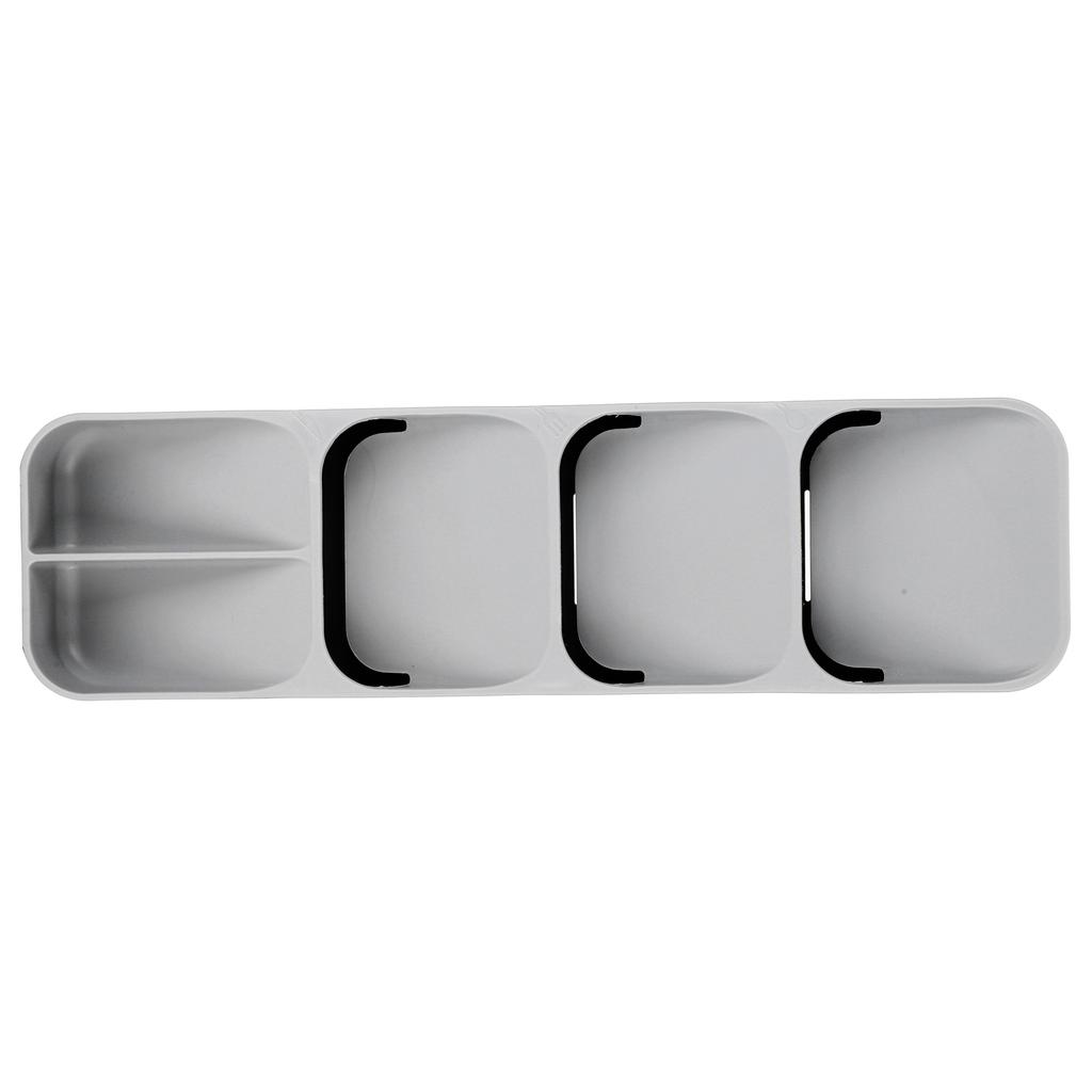 Spoons Knives Forks Storage Box Kitchen Drawer Tableware Cutlery Organizer AccessoryGray