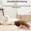 Hot Cat Interactive Toys Catnip Electric Pat Bird Dog Cats Touch-Activated Squeaky Plush Toy Pet USB Rechargeable Cat Toy