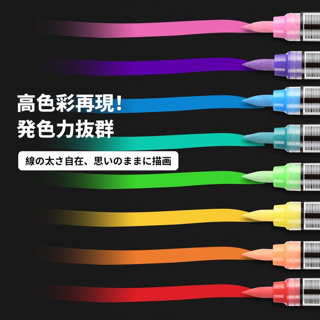 MARCO Renoir Direct Ink Acrylic Soft Smart Ink Large High Suitable for and DIY Art Gift Box Included Markers, 48-Color Set, Nib, Control, Capacity,