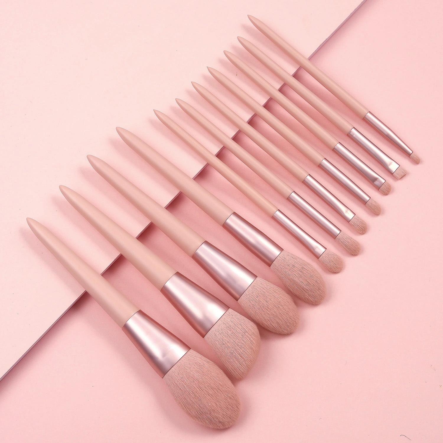 

11-Piece Pink Soft Bristle Makeup Brush Set – Concubine Smile Collection
