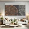 1pc Elegant Beige Tree Ring Canvas Art Print - Nordic Style 2D Flat Print, Frameless Wall Decor for Living Room or Office, Seren