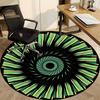 1pc Abstract Pattern Carpet, Round Non Slip Durable Large Size Office Carpet, Suitable for Office