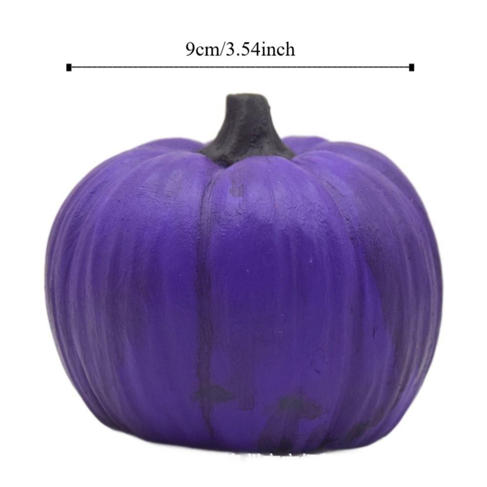 Handicraft Halloween Pumpkin Figurine Model Spider Web Pumpkin Statue  Festival Decor