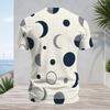 Men Plus Size V Neck Short Sleeve T Shirt Retro Mountain Print Brown Casual Pullover