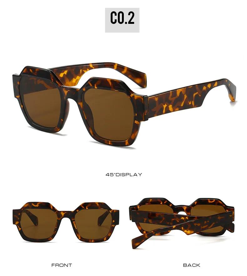 New Vintage Big Square Sunglasses Women Men Fashion Retro Thick Edge Frame Luxury Male Sun Glasses Shades Uv400 Eyeglasses