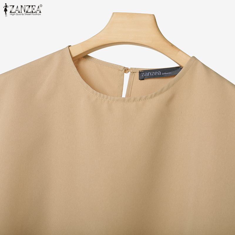 ZANZEA Women Short Sleeve Blouse and Long Skirts Summer Two Piece Suit Sets