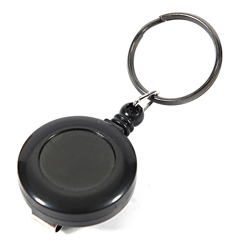 Retractable Pull Badge Reel Lanyard Holder Reels Recoil Belt Key Ring Chain Clip