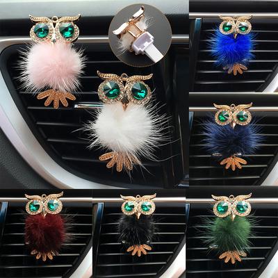 1 PC Diamond Owl Car Air Freshener Clip Scent Aroma Car Accessories Decor