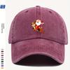 Adjustable Christmas Baseball Cap with Santa and Reindeer Print  Festive Holiday Hat for Men  Women Perfect for Parties Gift