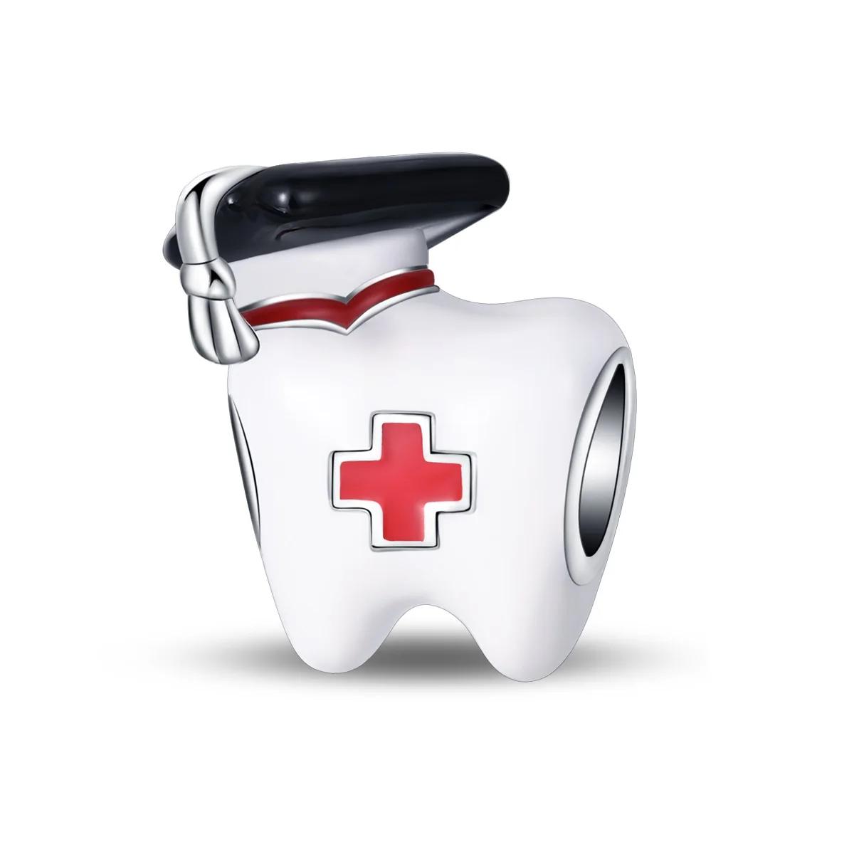 

Charm Bead Components Authentic Original Copper Metal Plated Medical Staff s White Teeth Bead Components Compatible With Bracelet High Quality Fine