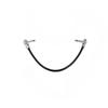 15cm/ 6in 30cm Guitar Effect Pedal Instrument Patch Cable 1/4" Silver Right-angle Plug Black PVC Jacket, 6-Pack