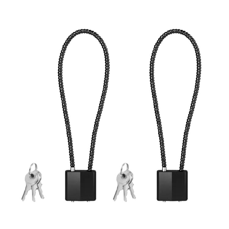 

Light Weight Luggage Lock with Key Keyed Wire Lock Cable Soft Steel Cable Antitheft Padlock Easy to Use 1