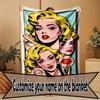 Custom Name Personalized Marilyn Monroe Print Blanket, Home Decor, Bedroom, Sofa, Camping, Couch, Gifts for Birthday Christmas