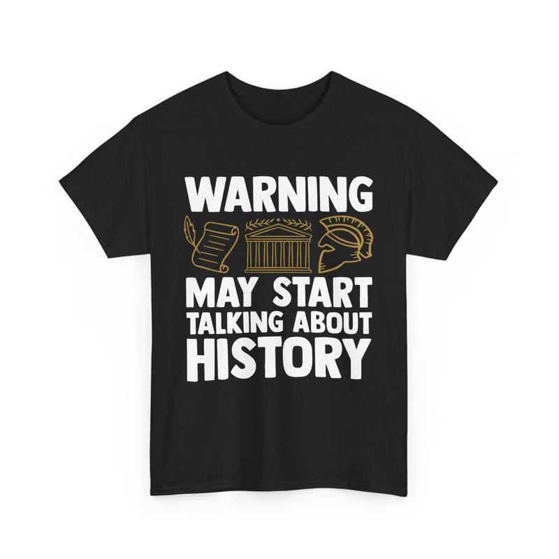 Upozornění učitele dějepisu Může začít mluvit o tričku