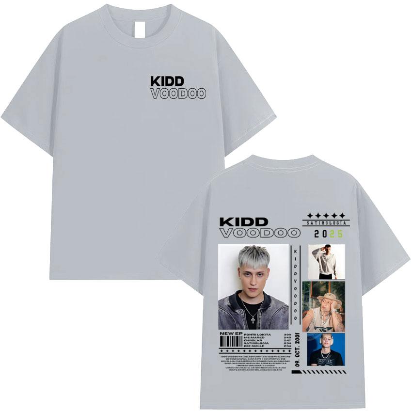Singer Kidd Voodoo New Album Merch 2025 Fashion Oversized Tshirt Summer Mens Women Clothing Aesthetic Cotton Tshirt Streetwear