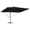 Cantilever Sun Umbrella Black 352 x 251 x 265 cm Polyester and Aluminum